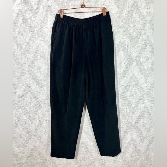 Alfred Dunner black microsuede elastic band pants size 10 - Picture 6 of 6